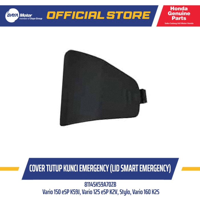 81145K59A70ZB - Cover Motor Tutup Kunci Emergency (Lid Smart Emergency) - HONDA Vario 150 eSP K59J, 