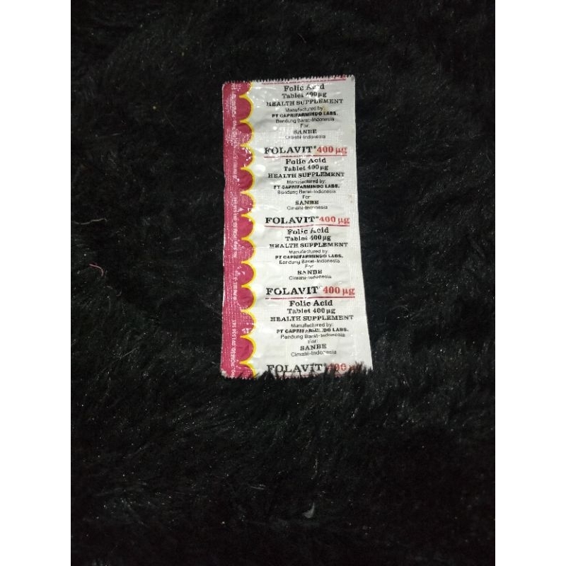 Folavit 400mg strip