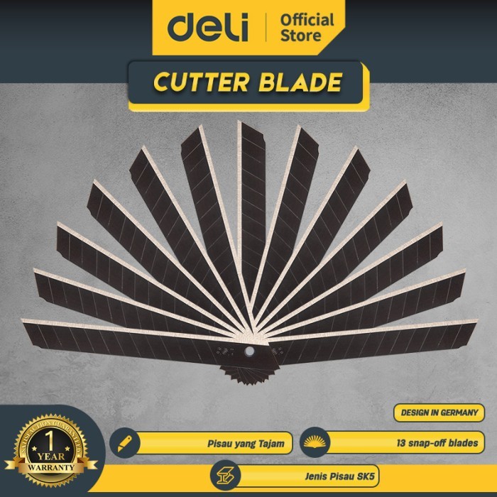 

Deli Cutter Blade / Isi Ulang Cutter SK5 Isi 10 pcs perkakas 78002