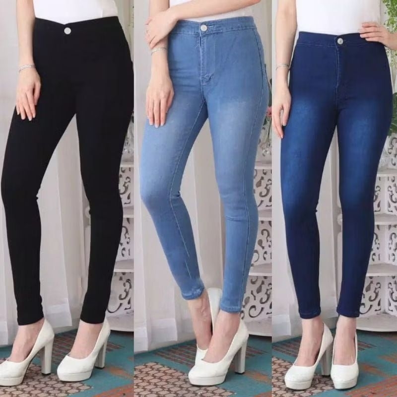 celana jeans wanita premium / jeans skinny uk 27 - 30 ( BISA COD )