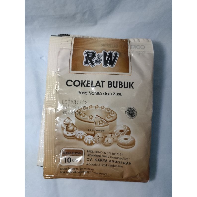 

coklat bubuk R&W kemasan sachet