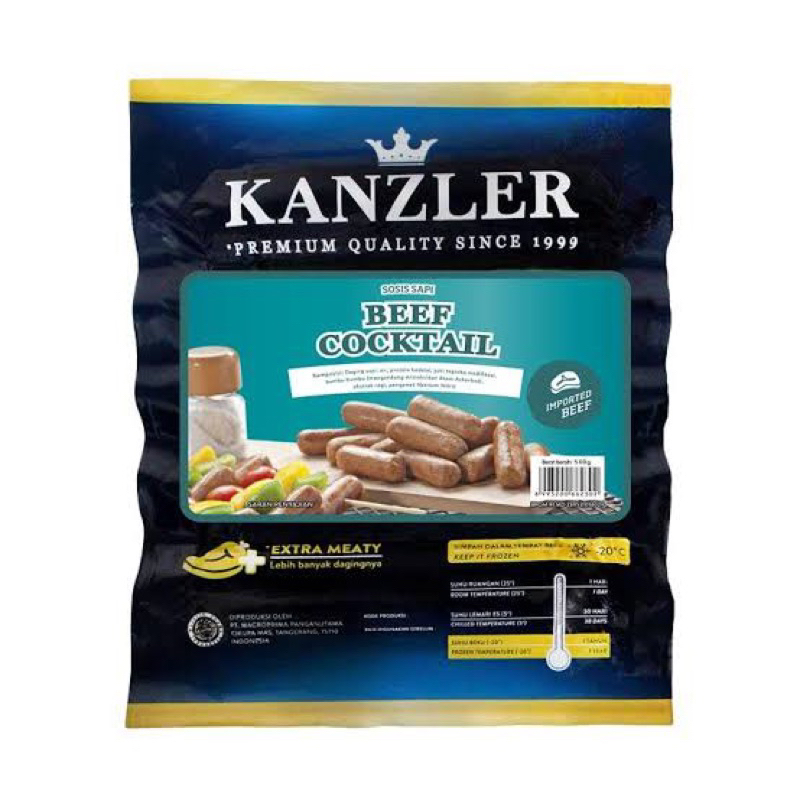 

Kanzler Sosis Sapi Cocktail 250gr / Beef Cocktail / Beef Sausage
