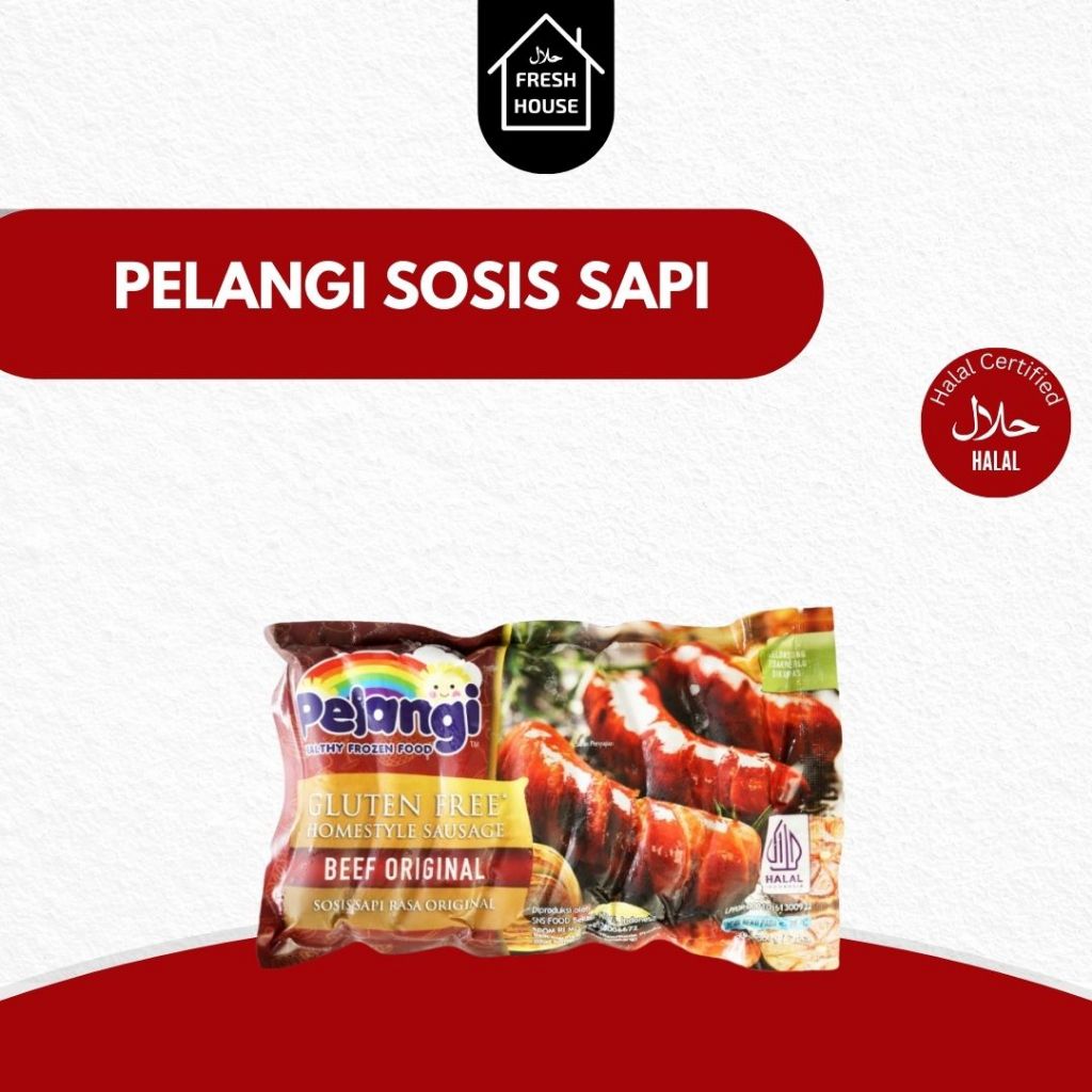 

SOSIS BEEF ORIGINAL / PELANGI / HEALTY FROZEN FOOD