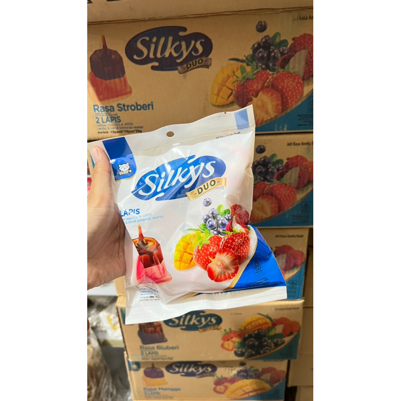 

SILKYS PUDING DUO 2 LAPIS isi 10 RASA BUAH BUAHAN GULA AREN