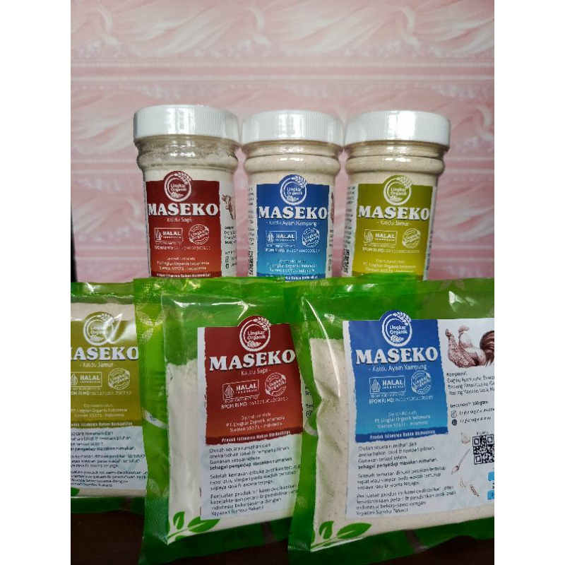 MASEKO Kaldu Non MSG Botol Refill Rasa Ayam Sapi Jamur HALAL Kaldu MPASI Bayi