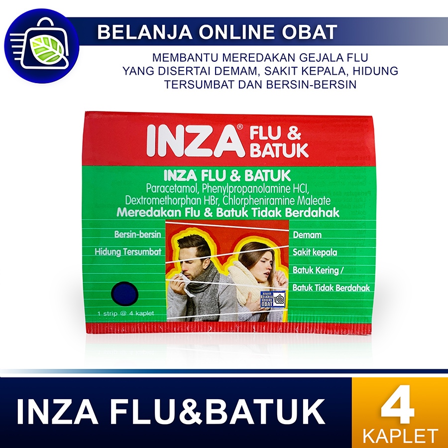 INZA FLU & BATUK 4TABLET // Obat Flu, Batuk, Demam