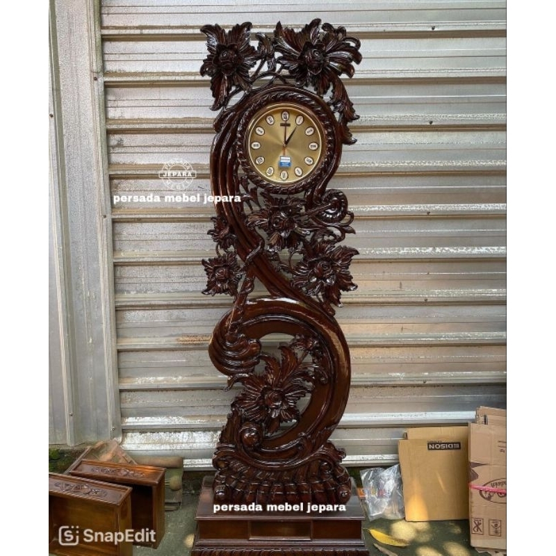 Almari jam mawar / Jam hias mawar / Almari jam / Jam hias / Jam / Almari / Almari jam jati / Jam hia