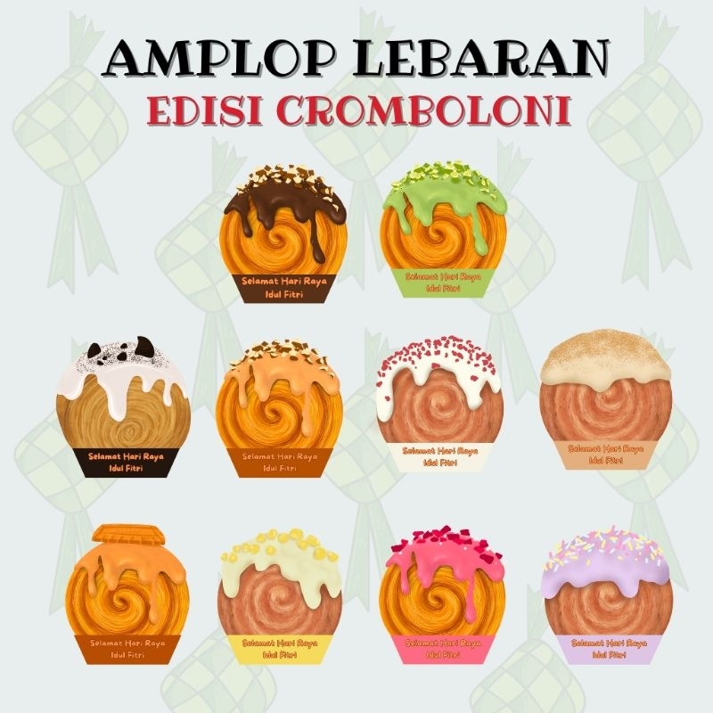 

Amplop lebaran custom gambar cromboloni