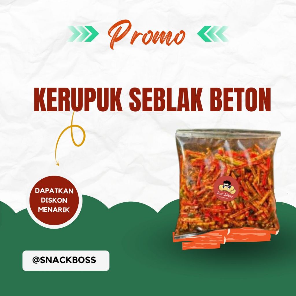 

COD SEBLAK BETON KERUPUK SEBLAK BETON 1KG 500GR 250GR