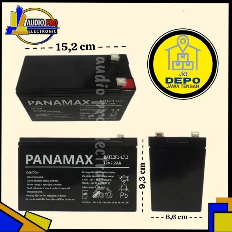 ACCU AKI KERING BATERAI 12VOLT 7AMPERE PANAMAX