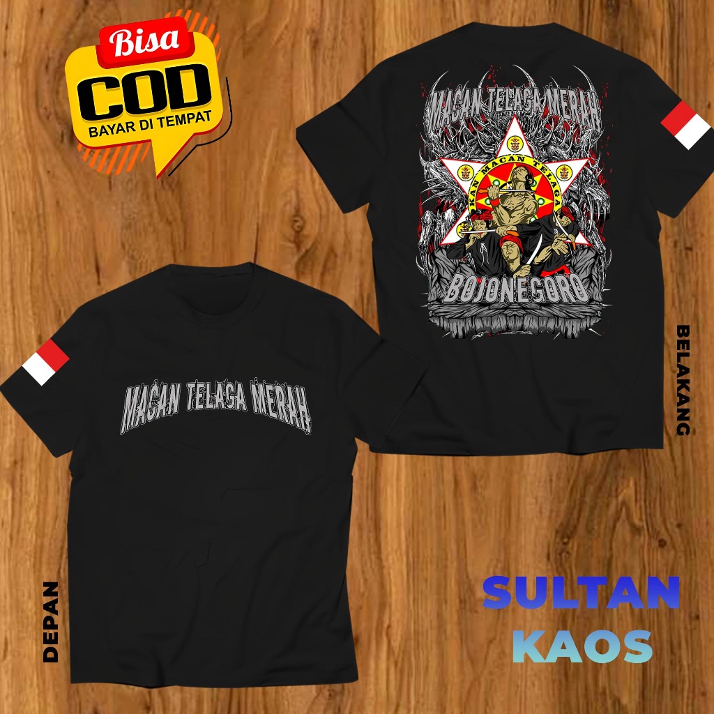 KAOS DISTRO MACAN TELAGA MERAH BOJONEGORO TERBARU  - TSHIRT DISTRO TERLARIS UNISEX  -  BISA COD