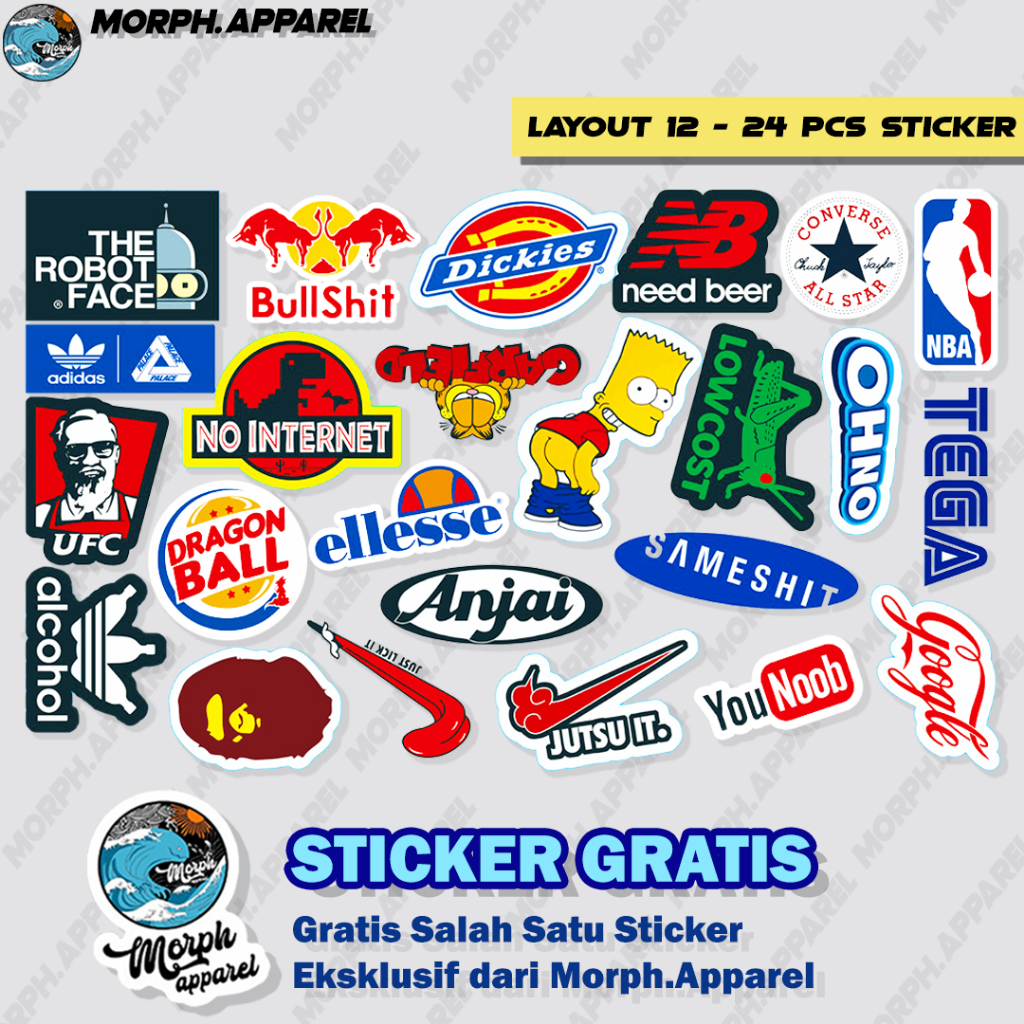 

Sticker Pack Premium - Sticker Helm / Outdoor - LAYOUT 12 Seri Parody - Morph.Apparel