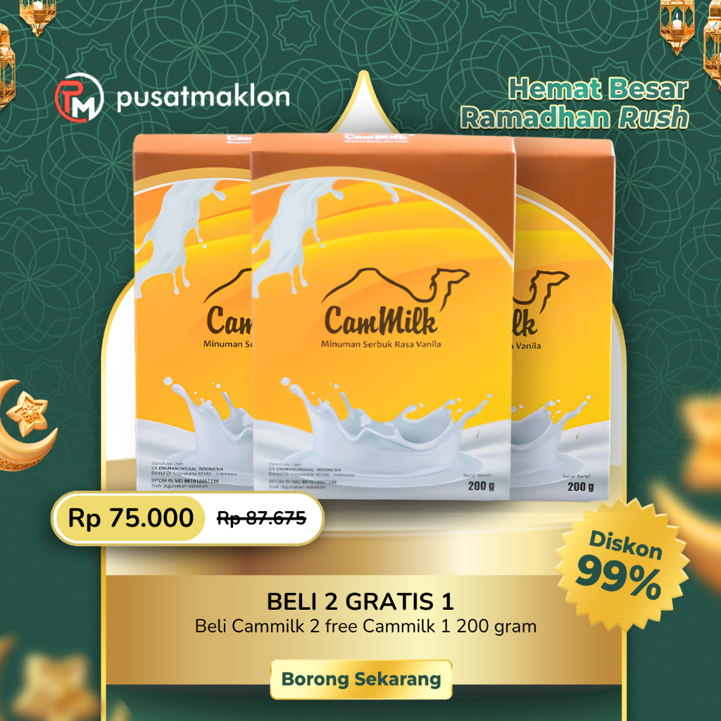 

Paket Hemat Susu Unta Colostrum Cammilk Beli 2 Gratis 1