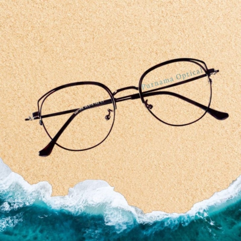 Kacamata Minus Photocromic Frame Round Cat Metal Kacamata Terbaru 1308