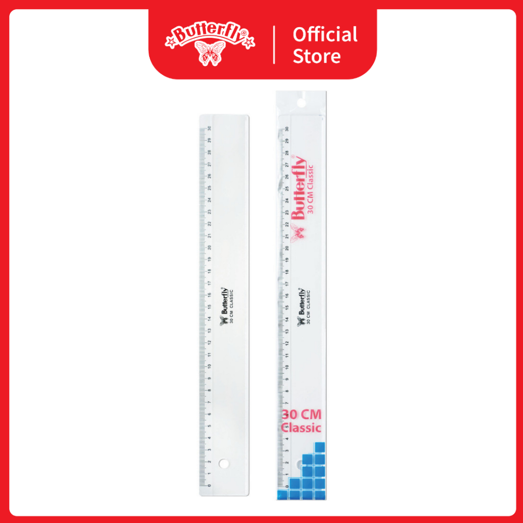 

Penggaris Butterfly 30 CM Classic Clear – Tebal, Minimalis & Tahan Lama
