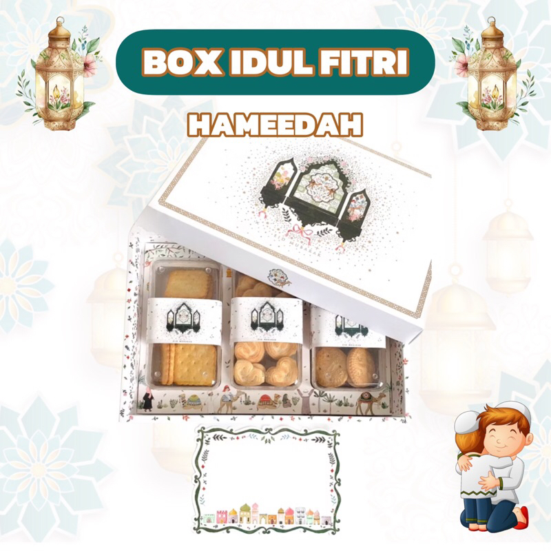 

HAMEEDAH | Box Hampers Idul Fitri Toples Tabung Jar/Toples Persegi Panjang Kotak Gift Packaging Kue Kering Lebaran Eid Mubarak