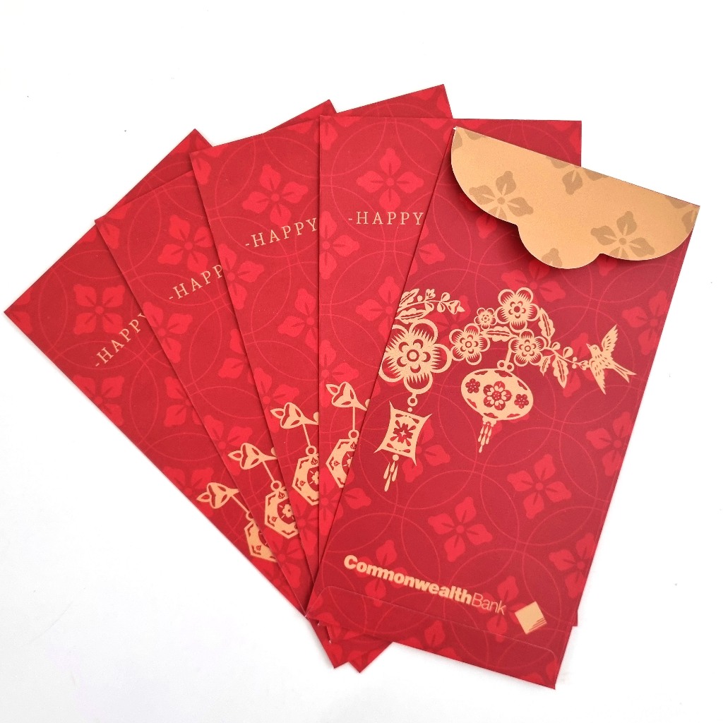 

1pc Kertas Angpau Angpao Hongbao Amplop Merah Panjang Imlek Sincia Gong Xi Fa Cai Premium Bank Commonwealth Australia