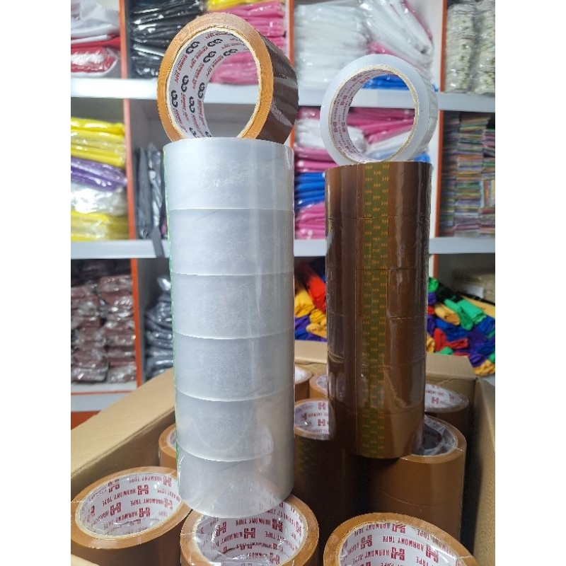 

isi 6 Roll Lakban 72 Yard/Lakban TANGGUNG/Lakban bening/lakban coklat/Plakban packing/Selotip
