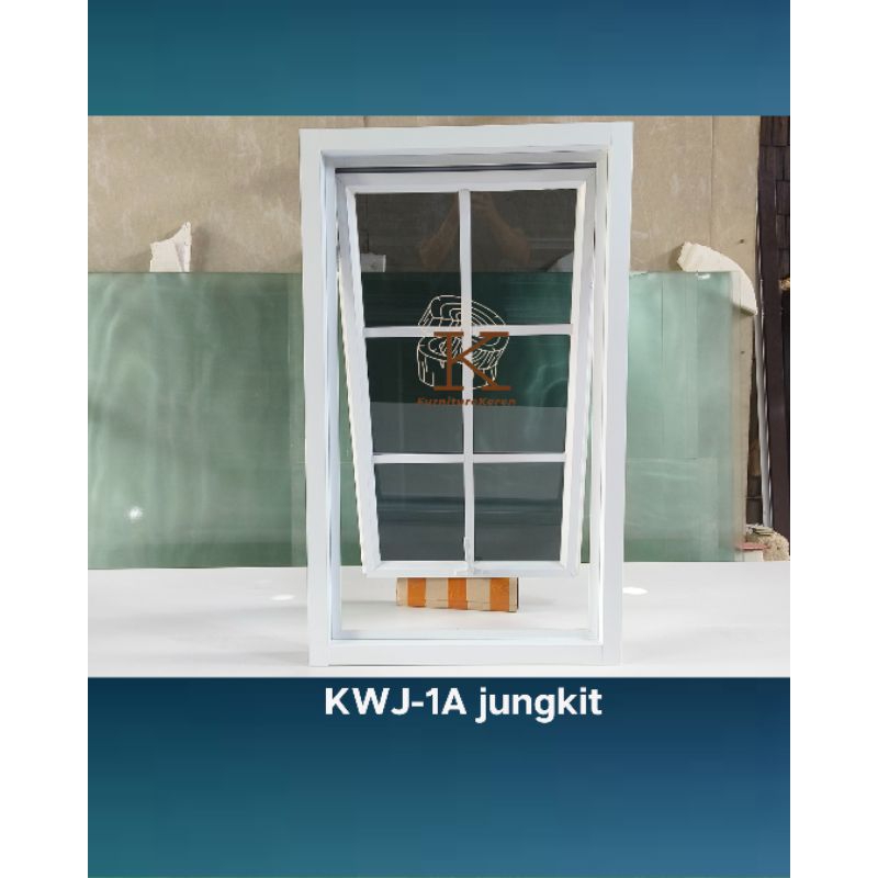 Jendela Ornamen Casement Aluminium 50 x 100 / Variasi Jendela Aluminium Swing Jungkit 50x100 / Top H
