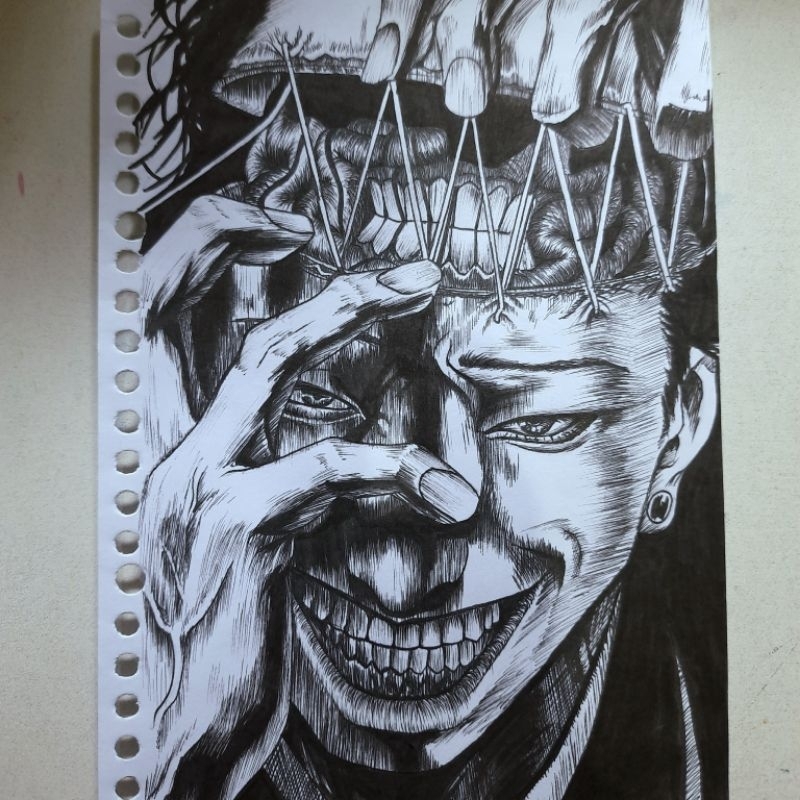 

sketsa gambar geto jujutsu kaisen A5