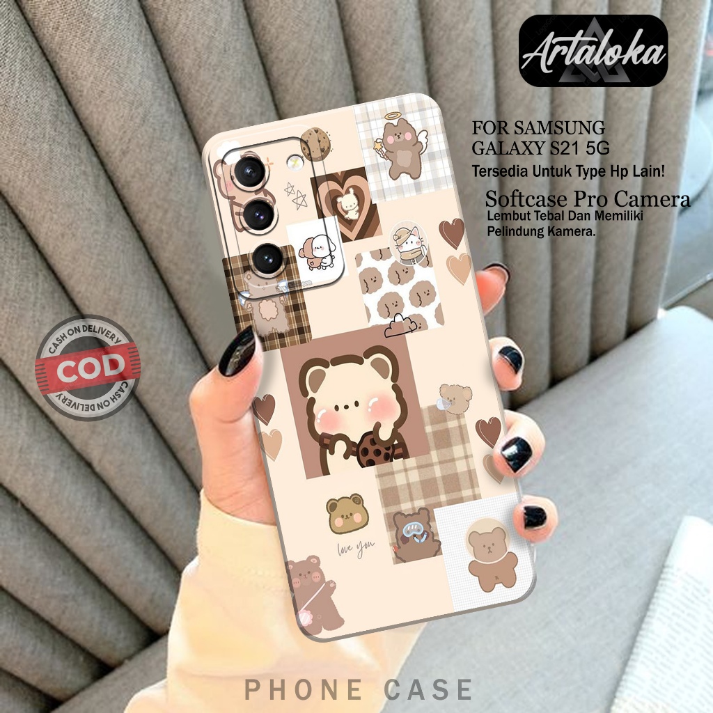 Case Hp Samsung Galaxy S21 5G Fashion Case Kartun Case Samsung Galaxy S21 5G Silikon TPU Pro Camera 
