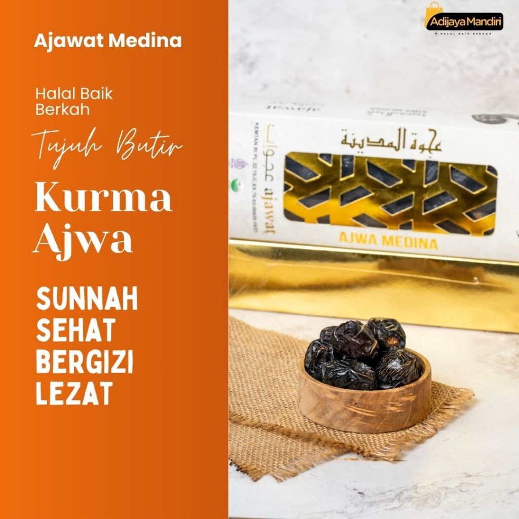 

Kurma Ajwa Organik Ajawat 7 Butir