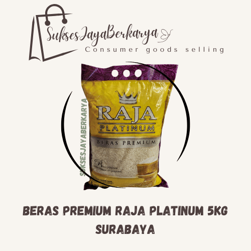 

Beras Premium Pulen cap Raja Platinum 5kg/ Beras pulen Premium 5kg murah Surabaya