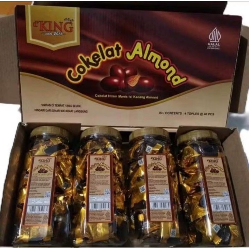 

Coklat Almond King (1 Toples isi 40 pcs)