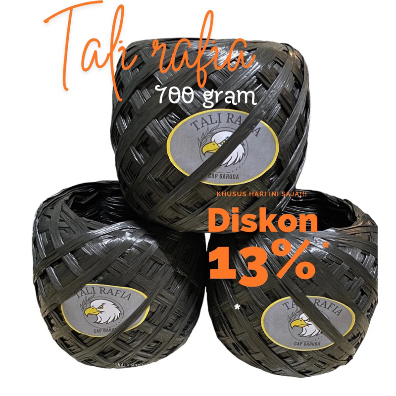 

tali rafia plastik hitam 700 gram| tali rafia gulungan besar