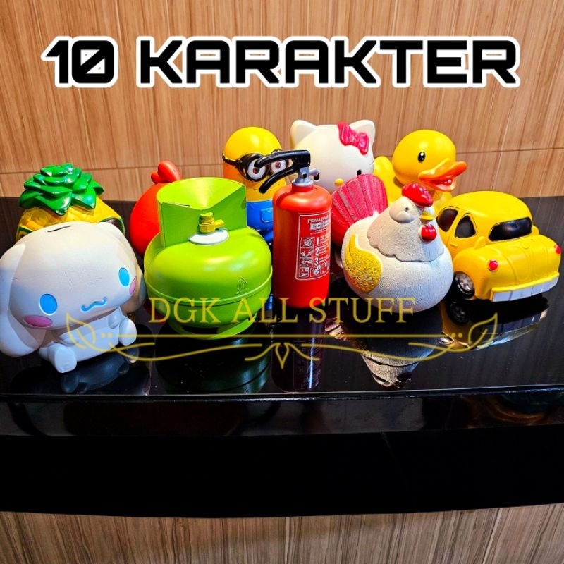 Celengan Tabung Coin Koin Uang Kertas Motif Kartun Karakter Lucu Souvenir Hadiah Ulang Tahun Ultah A