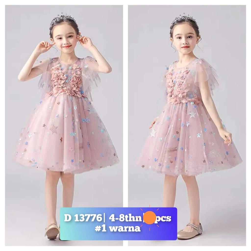 DRESS GAUN PESTA ANAK BAJU ULANG TAHUN PINK