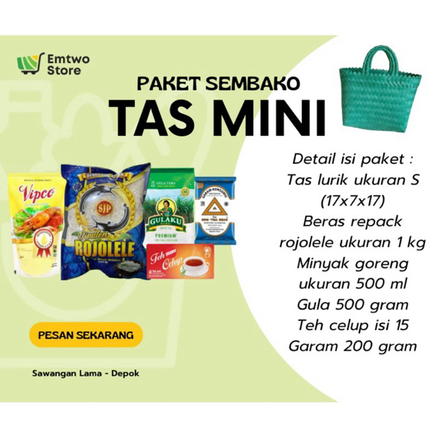

Paket Sembako Tas Mini