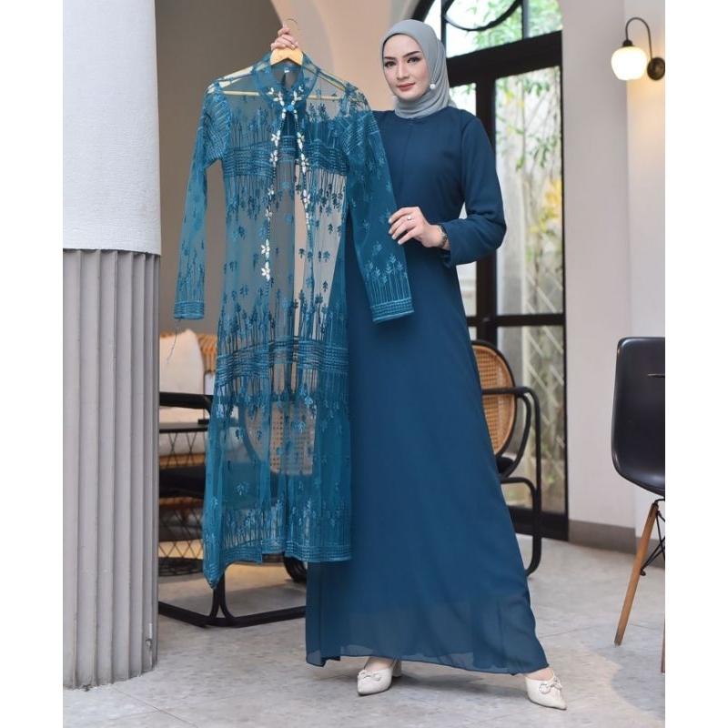 original gamis Priyanka pelangi jaya / gamis lebaran / gamis pesta / gamis jumbo / gamis muslim