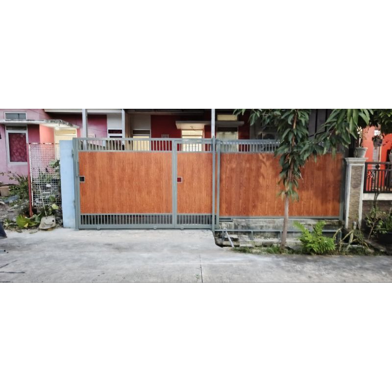 pagar minimalis woodplank Jabotabek