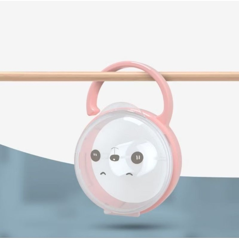 (preloved) Kotak tempat penyimpanan dot bayi portable warna permen untuk traveling pink