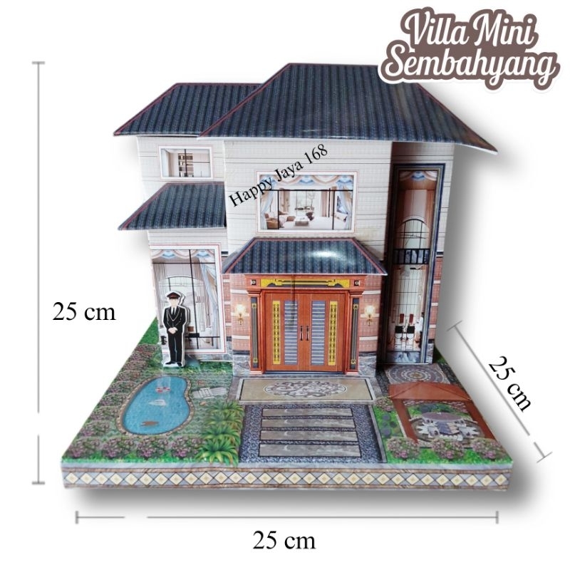 Rumah Villa Mini Kertas Sembahyang Leluhur Ceng Beng