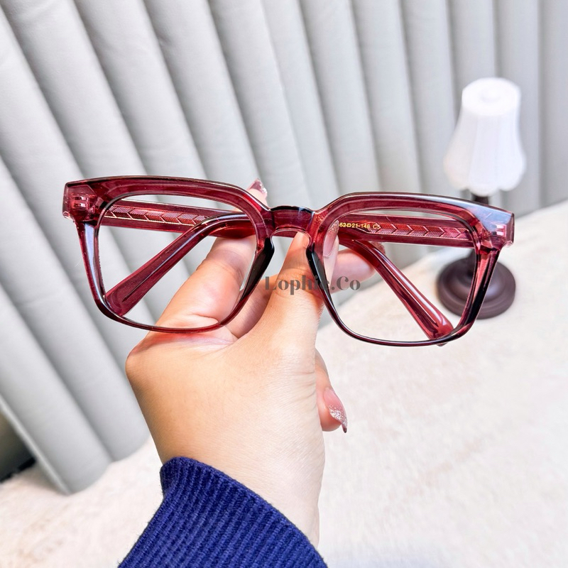 Kacamata Kotak Tebal Kristal Minus dan Normal Antiradiasi Photocromic Blueray Bluecromic