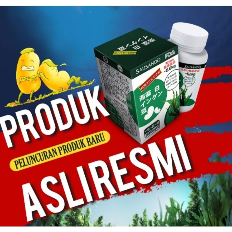 SAUSANDO kacang kara dan rumput laut kapsul pelangsing (hijau)