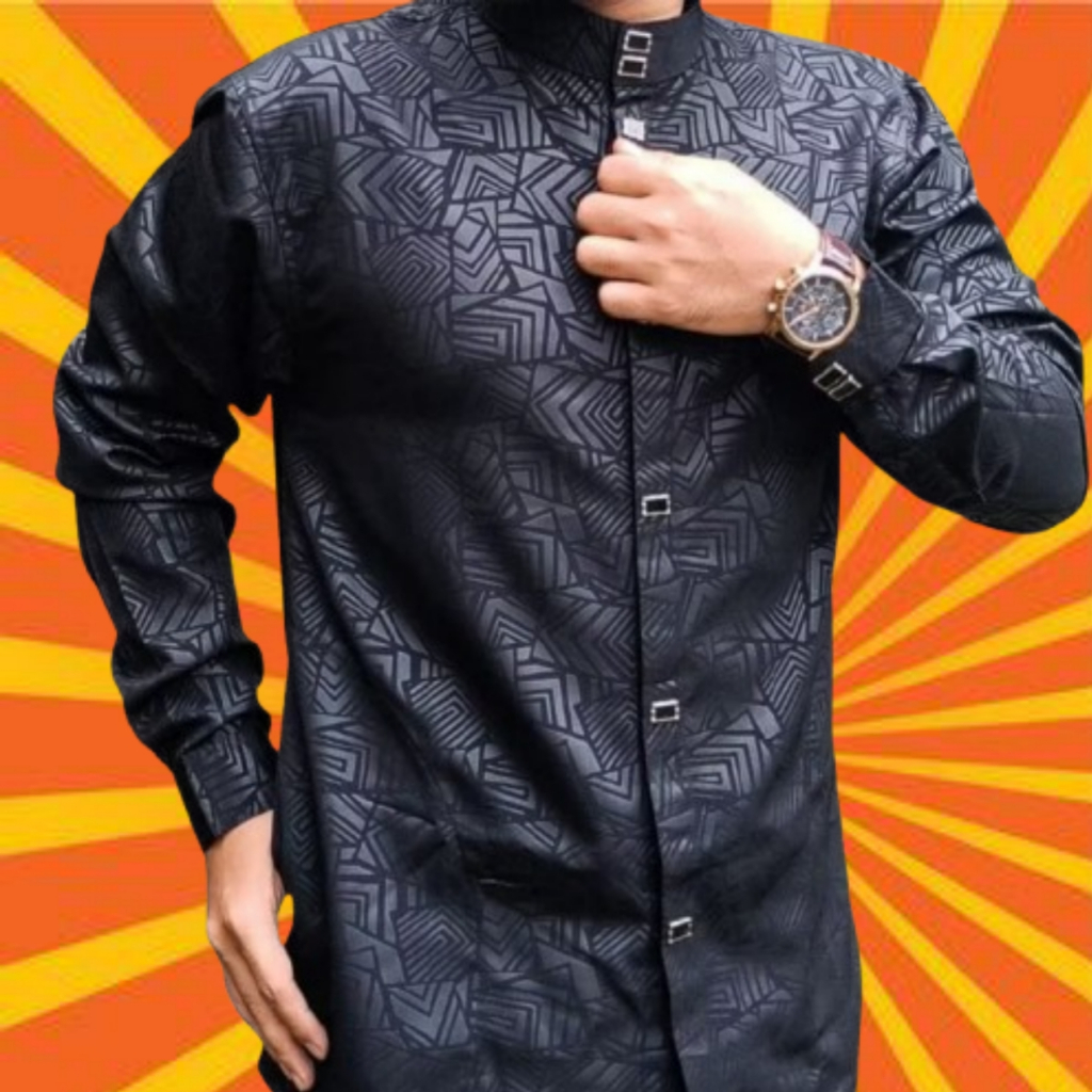 koko sultan embos wolfis kemko baju muslim pria dewasa lengan panjang