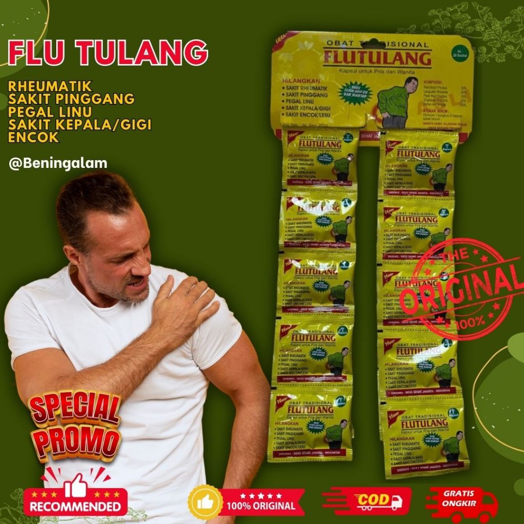 

Flu Tulang Kapsul Original 20 Sachet Asli 100%