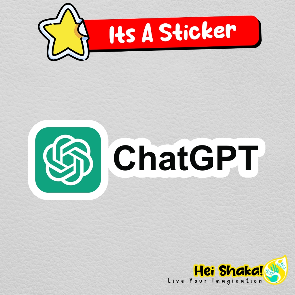 

Stiker Chat GPT Logo Sticker AI Artificial Intelligence Bahan Vinyl Anti Air