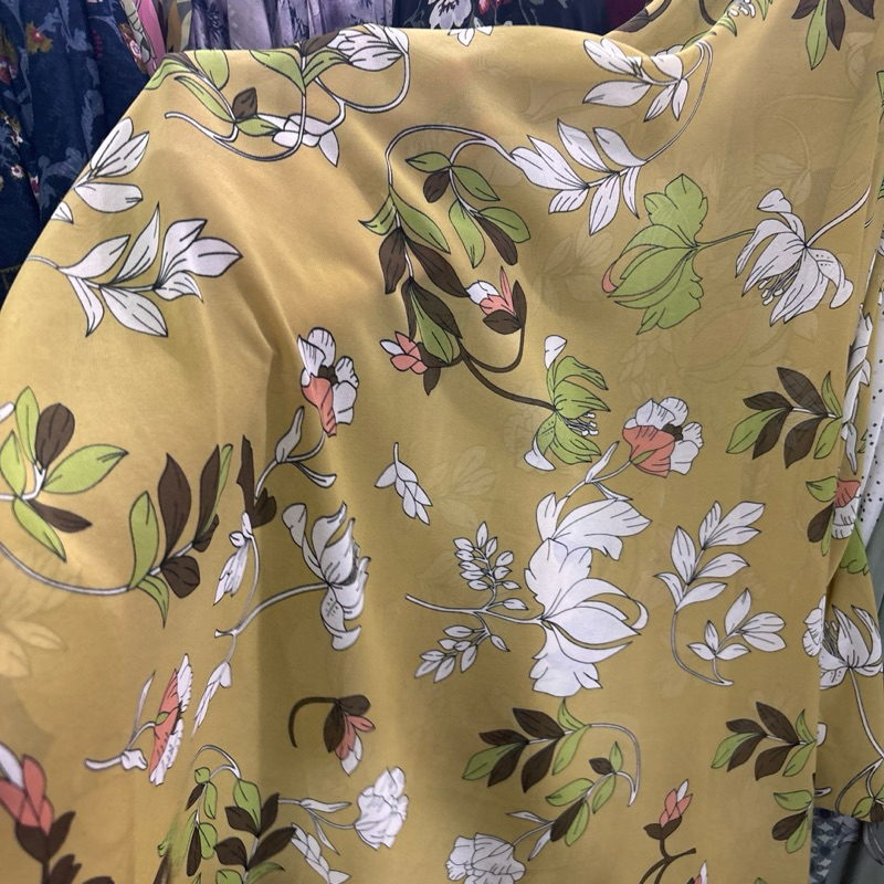 Kain Ceruty Babydoll Motif Bunga - Kain Ceruti Babydoll Premium - kain bahan motif - kain ceruti mot