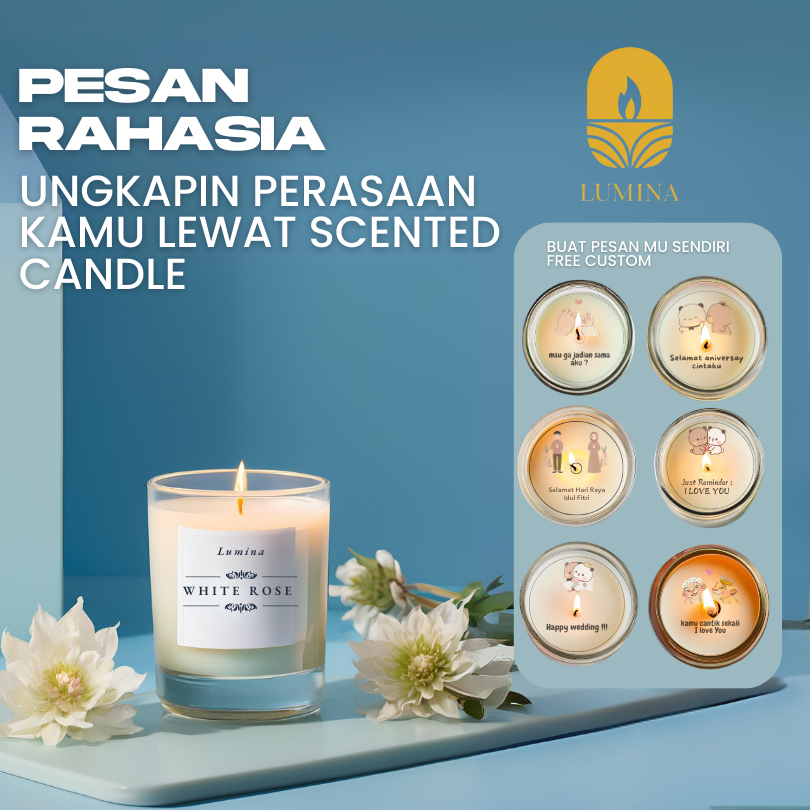 Custom Secret Hidden Massage Scented Candle Lilin Aroma Terapi Dengan Pesan Rahasia Aesthetic