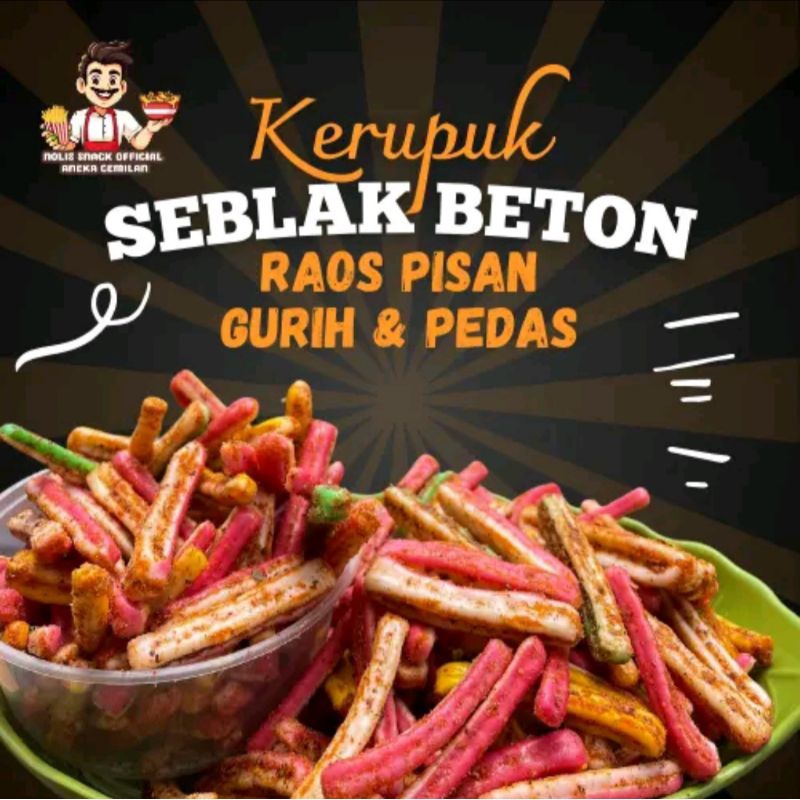 

100gr SEBLAK BETON CIKRUH PEDAS | KERUPUK BETON | MAYZURA NOLIS SNACK