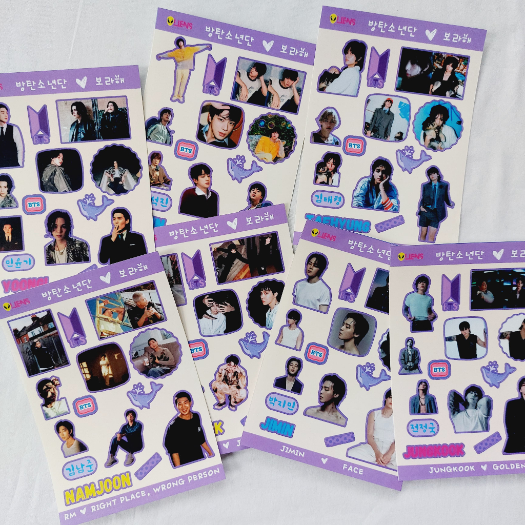 

STICKER KPOP BTS (BIASA / LAMINASI DOFF) WATERPROOF KISSCUT