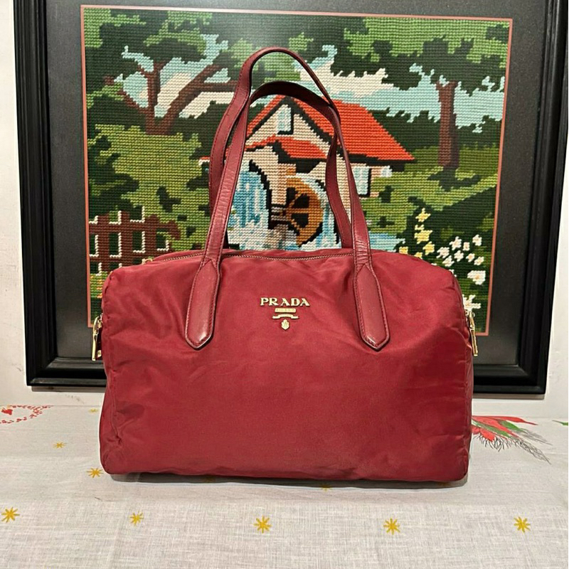 Tas Tote Boston Prada Nylon - Original Authentic