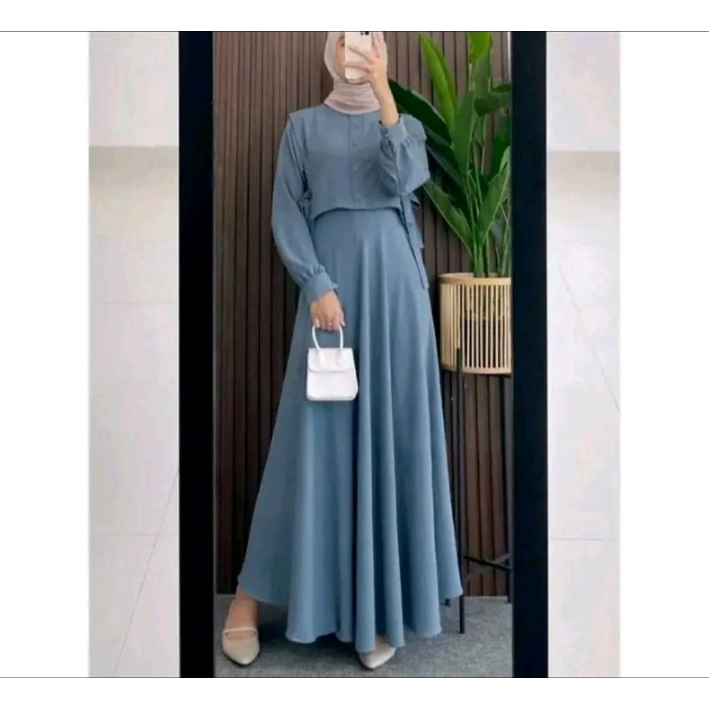 ZAHRA VEST MAXY CRINCLE AIRFLOW LD 110//GAMIS ROMPI REMAJA WANITA DEWASA TERBARU CRINGKLE AIRFLOW
