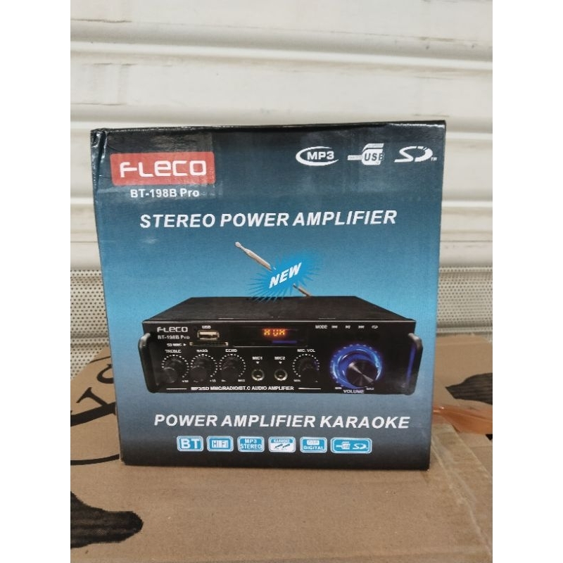 FLECO BT-198B PRO AMPLIFIER DAYA 2000W  AUDIO PENGUAT SUARA FULL BASS & TREBLE / POWER AMPLIFIER KAR