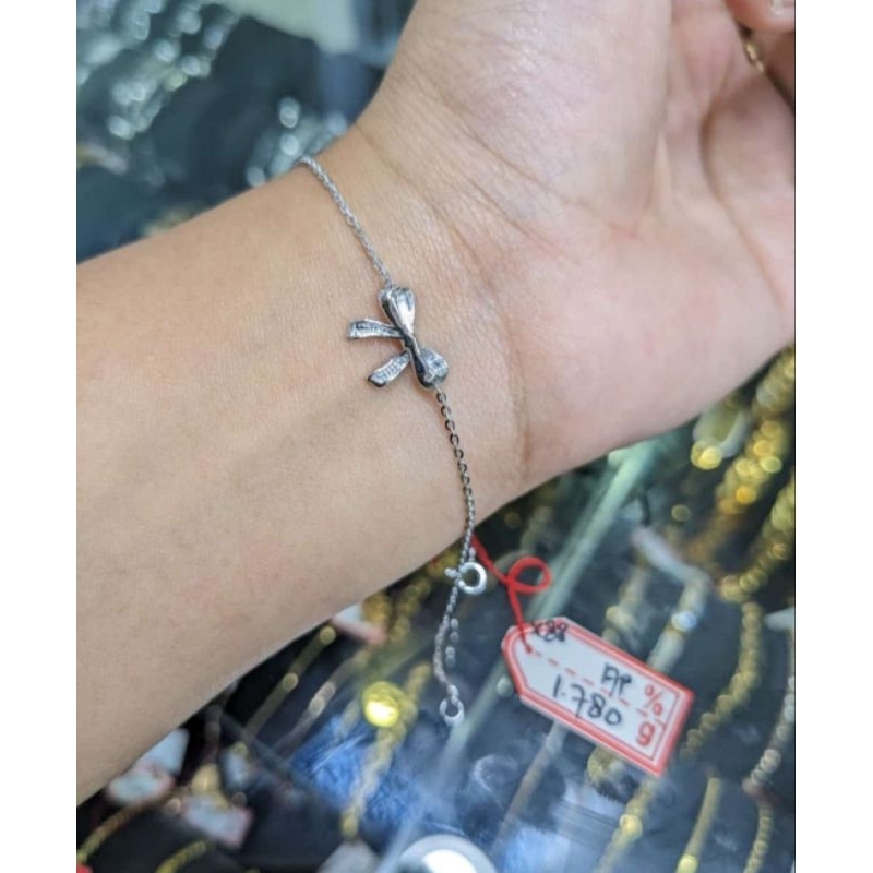 Gelang rantai emas 75 pita polos