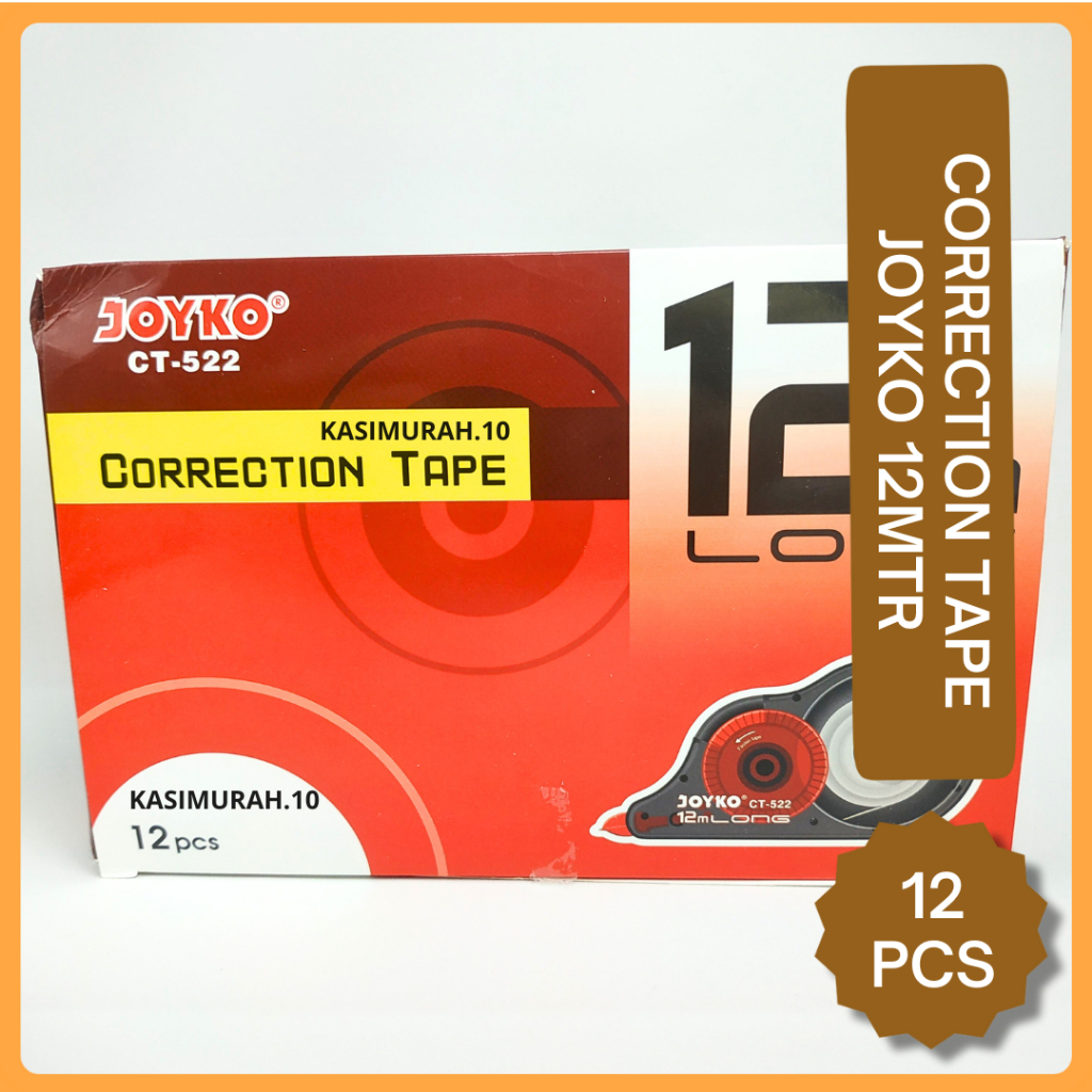 

Correction Tape Joyko CT-522 (1 Pak/12Pcs)